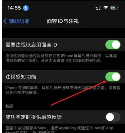 山东苹果14维修网点分享iPhone14注视感知功能有什么用 